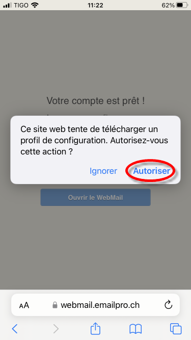 Autoriser téléchargement