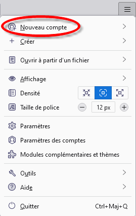 Nouveau compte