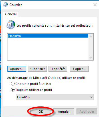 Finalisation profil